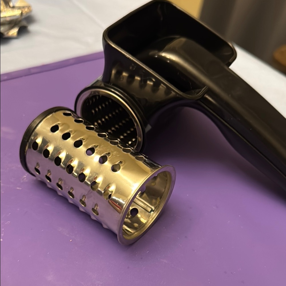 Black and Silver Rotary Cheese Grater